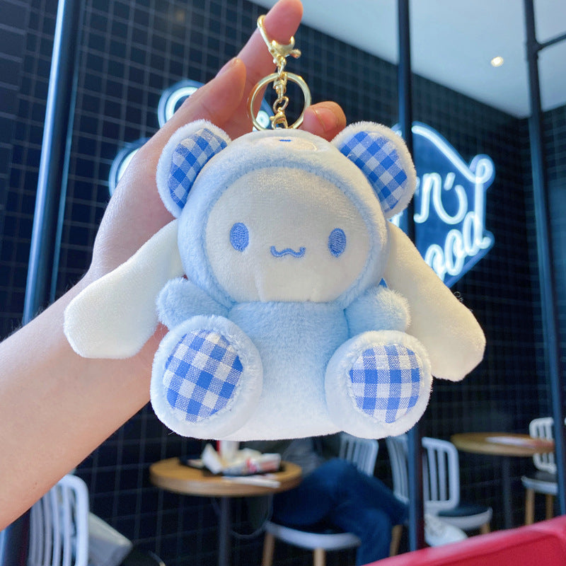 Sanrio- Plaid cloth key chain collection (Cinnamoroll)