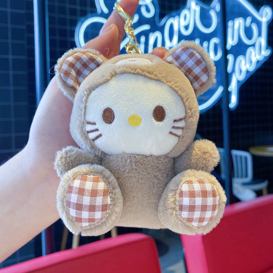 Sanrio- Plaid cloth key chain collection (Hello Kitty)