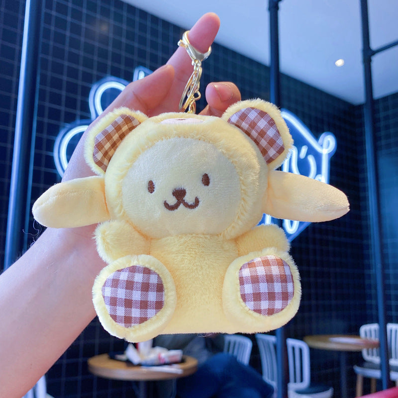Sanrio- Plaid cloth key chain collection (Pompompurin)